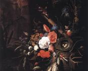 Still-Life with Fishes and Bird Nest - 亚伯拉罕·米尼翁